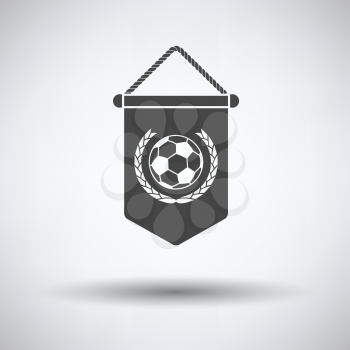 Football pennant icon on gray background, round shadow. Vector illustration.