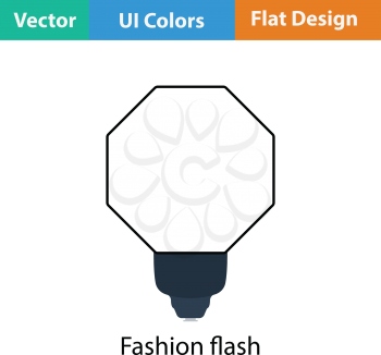 Icon of portable fashion flash. Flat color design. Vector illustration.