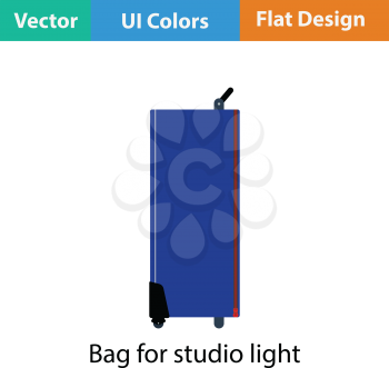Icon of studio photo light bag. Flat color design. Vector illustration.