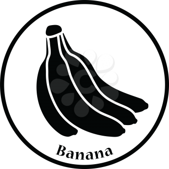 Icon of Banana. Thin circle design. Vector illustration.