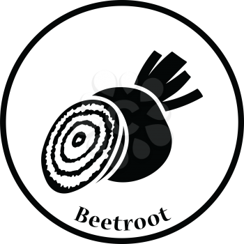 Beetroot  icon. Thin circle design. Vector illustration.