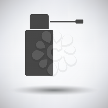 Inhalator icon on gray background, round shadow. Vector illustration.