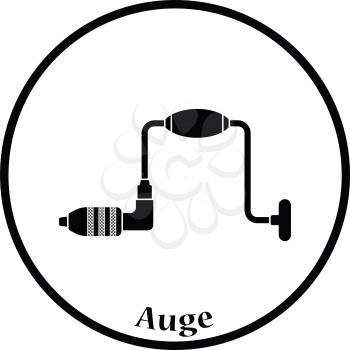 Icon of auge. Thin circle design. Vector illustration.