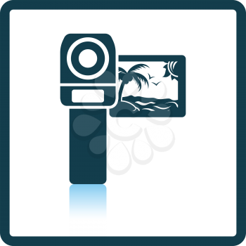 Video camera icon. Shadow reflection design. Vector illustration.
