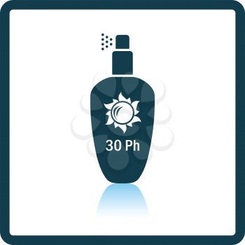 Sun protection spray icon. Shadow reflection design. Vector illustration.