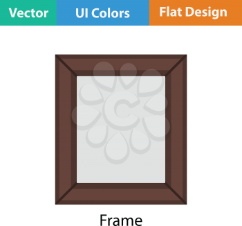 Picture frame icon. Flat color design. Vector illustration.