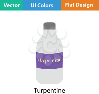 Turpentine icon. Flat color design. Vector illustration.
