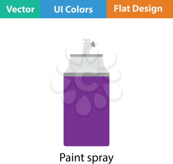 Paint spray icon. Flat color design. Vector illustration.