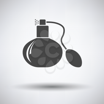Cologne spray icon on gray background, round shadow. Vector illustration.