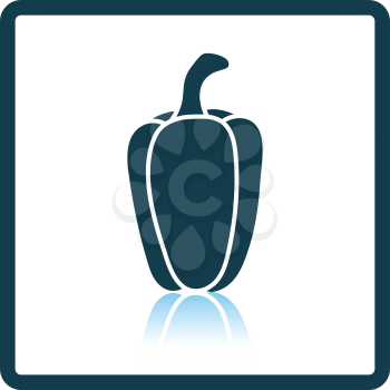 Pepper icon. Shadow reflection design. Vector illustration.