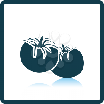 Tomatoes icon. Shadow reflection design. Vector illustration.