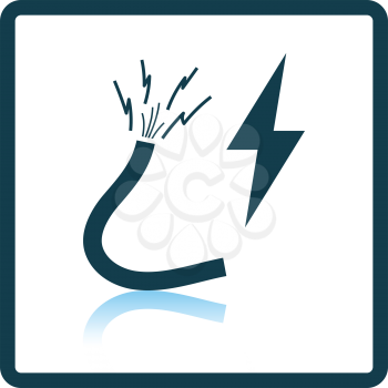 Icon of Wire . Shadow reflection design. Vector illustration.