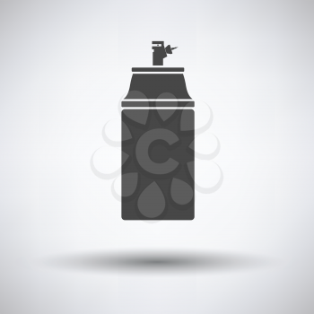 Paint spray icon on gray background, round shadow. Vector illustration.