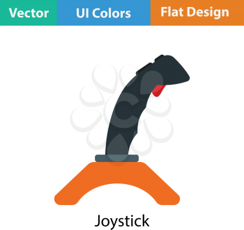 Joystick icon. Flat color design. Vector illustration.