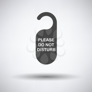 Don't disturb tag icon on gray background with round shadow. Vector illustration.