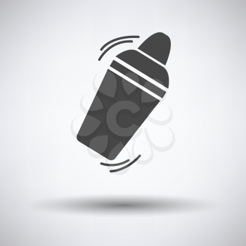 Bar shaker icon on gray background, round shadow. Vector illustration.
