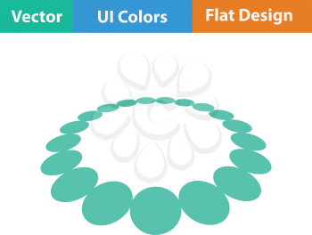 Beads icon. Flat design. Vector illustration.