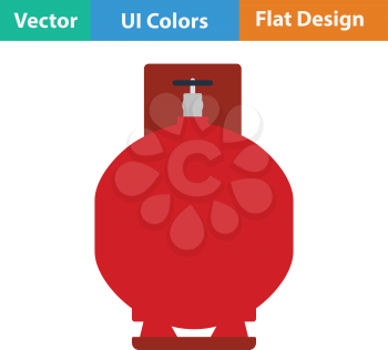 Gas cylinder icon. Flat design. Vector illustration.