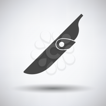 Knife scabbard icon on gray background, round shadow. Vector illustration.