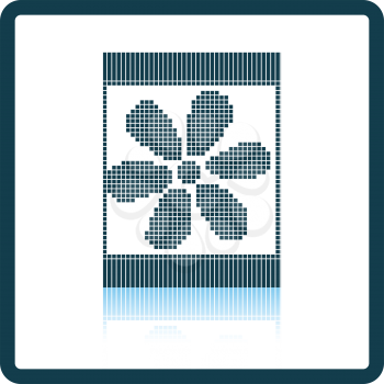 Sewing ornate scheme icon. Shadow reflection design. Vector illustration.