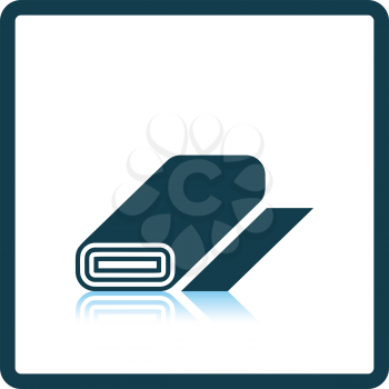 Tailor cloth roll icon. Shadow reflection design. Vector illustration.