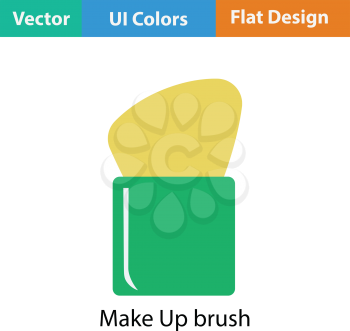 Make Up brush icon. Flat color design. Vector illustration.