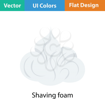 Shaving foam icon. Flat color design. Vector illustration.