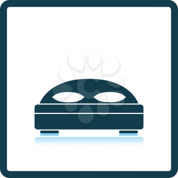 Hotel bed icon. Shadow reflection design. Vector illustration.