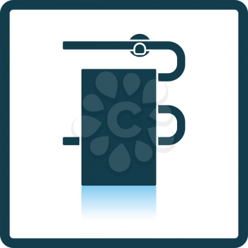 Heated towel rail icon. Shadow reflection design. Vector illustration.