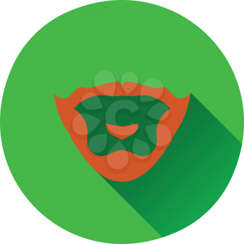 Goatee icon. Flat color design. Vector illustration.