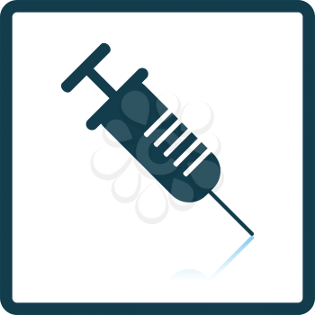 Syringe icon. Shadow reflection design. Vector illustration.