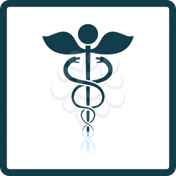 Medicine sign icon. Shadow reflection design. Vector illustration.