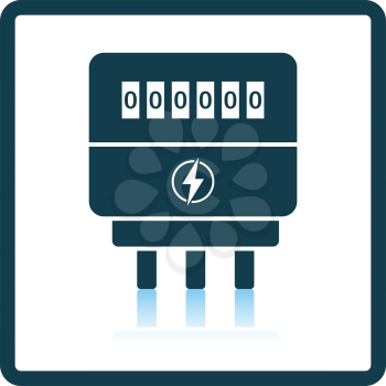 Electric meter icon. Shadow reflection design. Vector illustration.