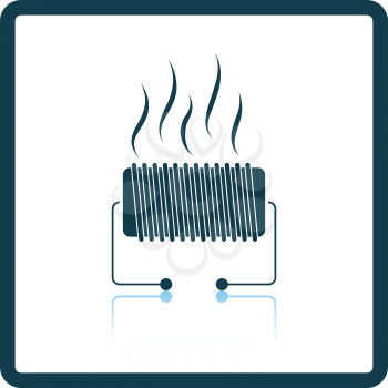 Electrical heater icon. Shadow reflection design. Vector illustration.