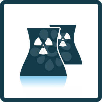 Nuclear station icon. Shadow reflection design. Vector illustration.