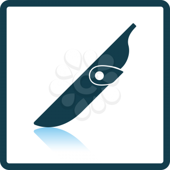 Knife scabbard icon. Shadow reflection design. Vector illustration.