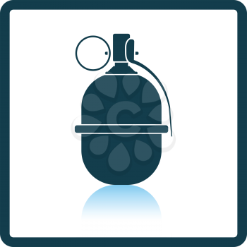 Attack grenade icon. Shadow reflection design. Vector illustration.
