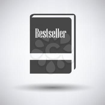 Bestseller book icon on gray background, round shadow. Vector illustration.