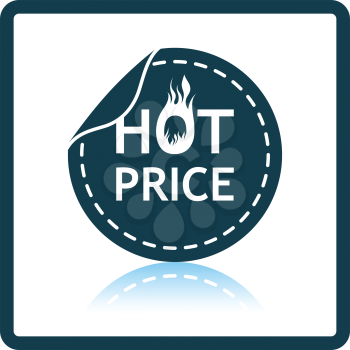 Hot price icon. Shadow reflection design. Vector illustration.