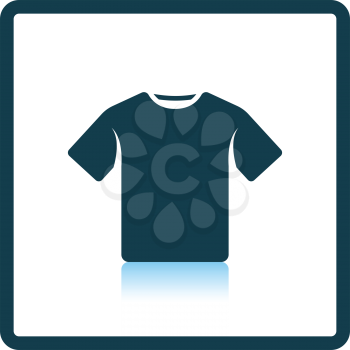 T-shirt icon. Shadow reflection design. Vector illustration.