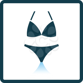 Bikini icon. Shadow reflection design. Vector illustration.