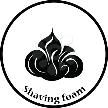 Shaving foam icon. Thin circle design. Vector illustration.