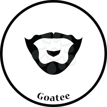 Goatee icon. Thin circle design. Vector illustration.
