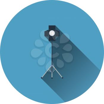 Icon of curtain light. Flat color design. Vector illustration.