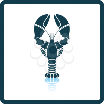 Lobster icon. Shadow reflection design. Vector illustration.