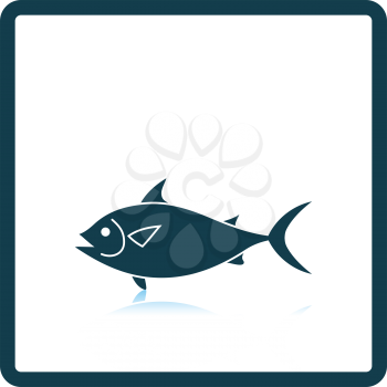 Fish icon. Shadow reflection design. Vector illustration.