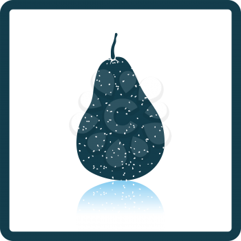 Icon of Pear. Shadow reflection design. Vector illustration.