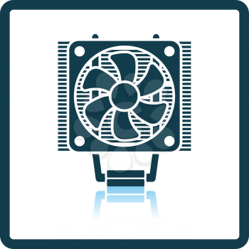 CPU Fan icon. Shadow reflection design. Vector illustration.