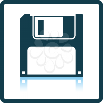 Floppy icon. Shadow reflection design. Vector illustration.