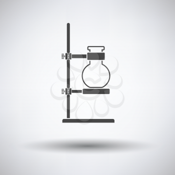 Icon of chemistry flask griped in stand